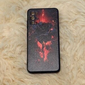 Black Rose Fantasy Red Fiery Smartphone Case